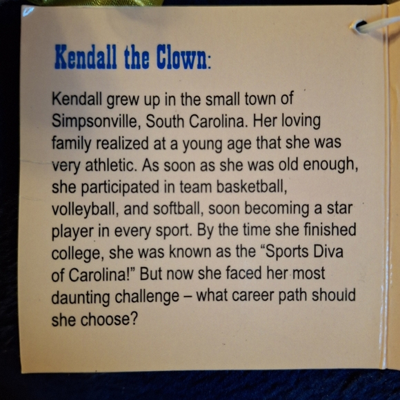 NWT USPS Kendall The Clown Collectible Bear 2005 Edition - Picture 6 of 9